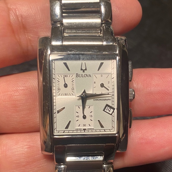 Bulova Silver Rectangular Watch - Picture 2 of 7